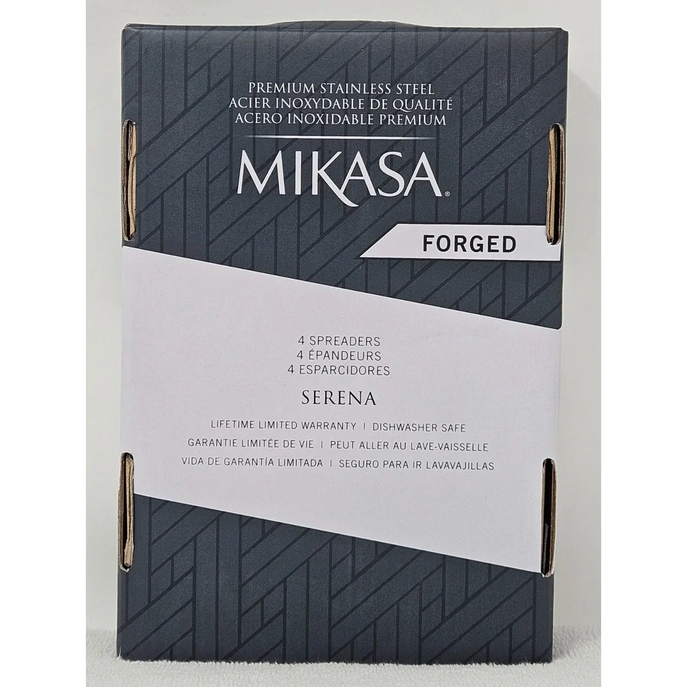 Mikasa Serena Set of Four Spreaders, Forged Premium Stainless Steel, New In Box!